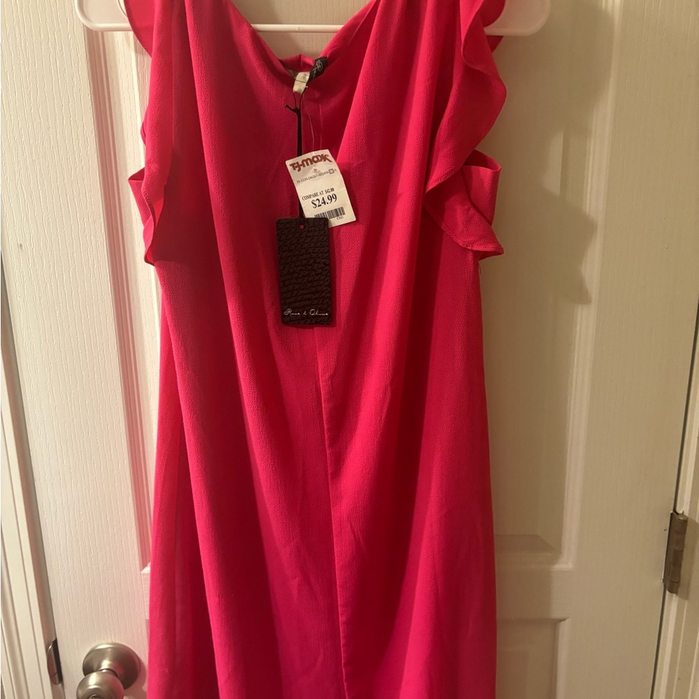 C. Luce Vibrant Pink Mini Dress